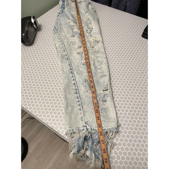 Vintage 80s Gasp Acid Wash Heavily Distressed Jeans High Waist 11/12 READ - Picture 13 of 15